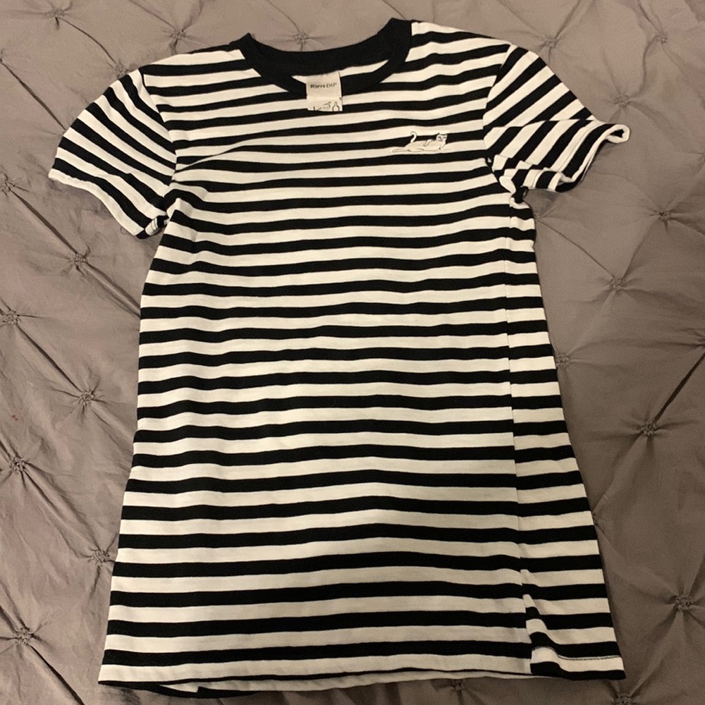 Rip n Dip striped cat shirt